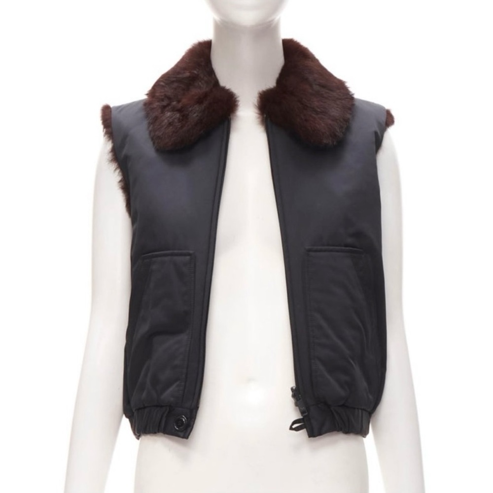 Y-3 Reversible rabbit fur vest. 2007 collector piece. Never been worn.